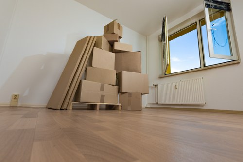 Commercial moving team planning an office relocation in Docklands