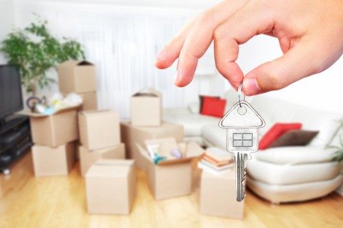 Local removals team working on a Docklands apartment move