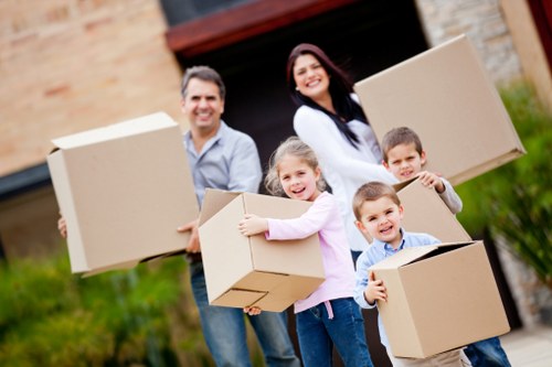 Professional Docklands removal specialists coordinating a move in a modern district