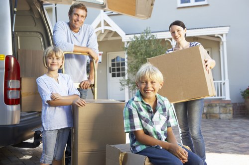 Packed boxes and furniture ready for urgent local removals