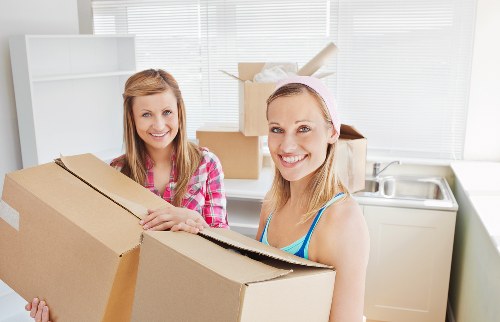 Preparing boxes and furniture for a Docklands van collection