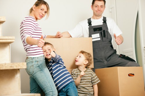 Local removal service handling apartment access in Docklands
